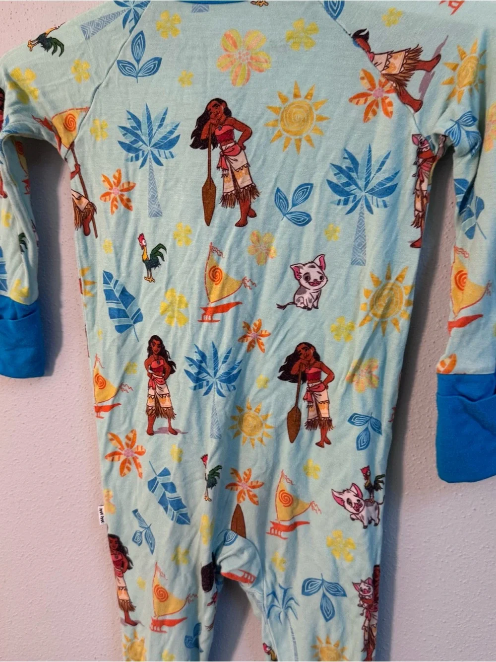 Disney Little‎ Sleepies Moana Footed One-Piece Pajama 3-6 months Bamboo